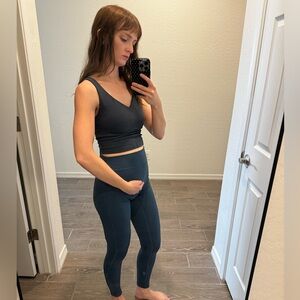 Womens pretty little thing maternity blue leggings size 2